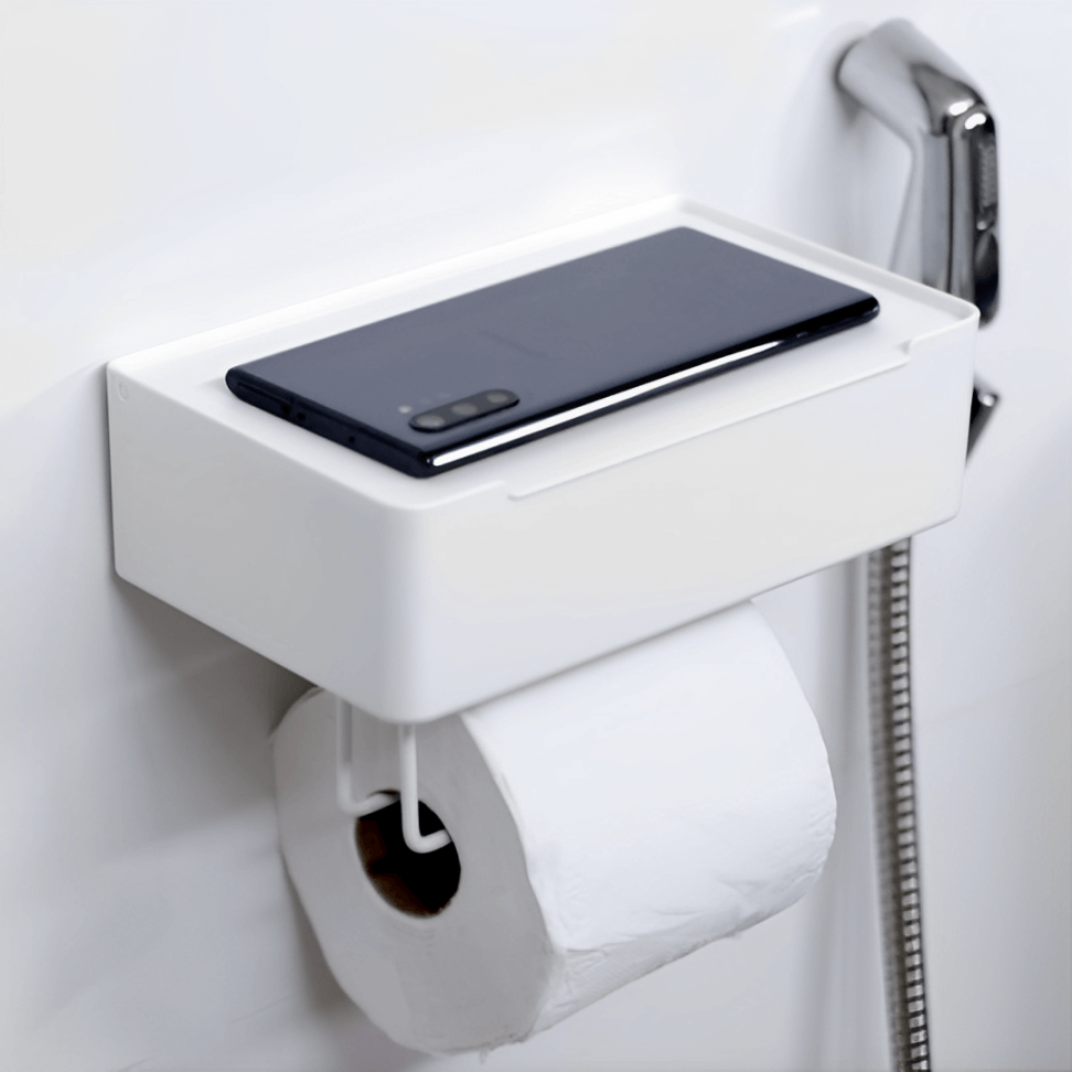 Suporte Papel Higiênico com Porta Objetos 3M Branco